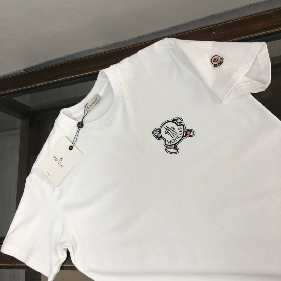 MONCLER Spring/Summer New Logo T-Shirt – 100% Cotton – Unisex Oversized Fit – Sizes S–XL