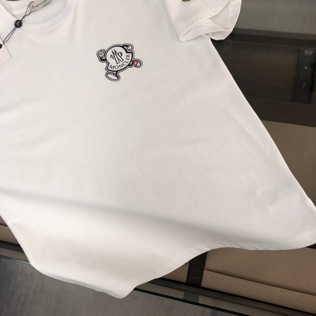 MONCLER Spring/Summer New Logo T-Shirt – 100% Cotton – Unisex Oversized Fit – Sizes S–XL