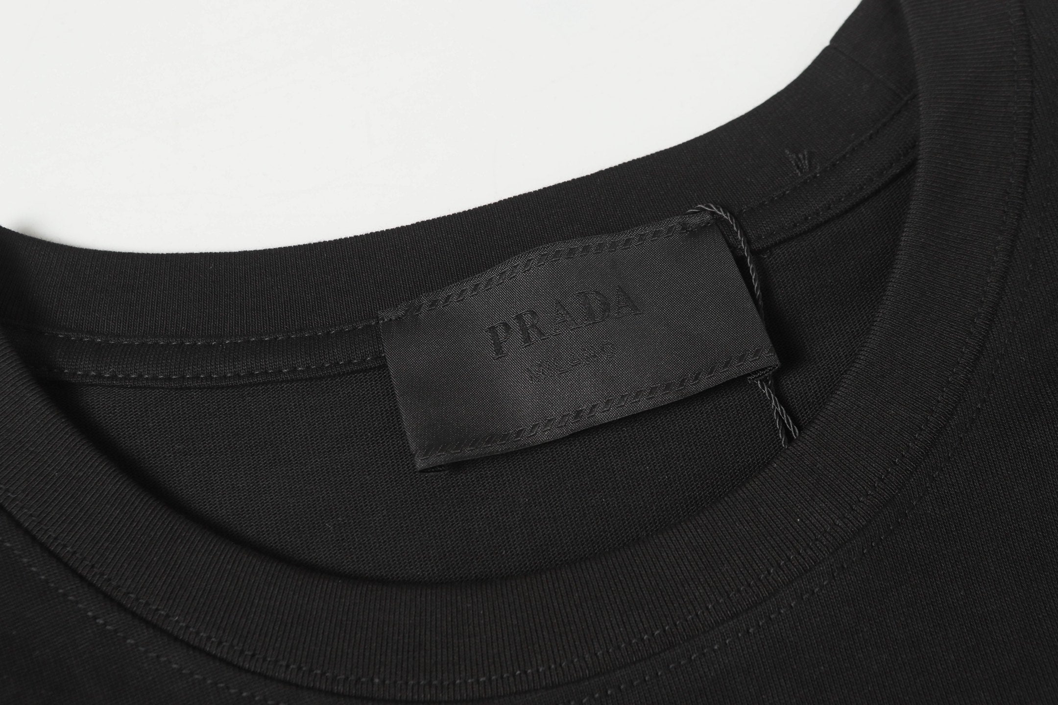 PRADA Essential Label Pocket T-Shirt – Black – Sizes M–3XL
