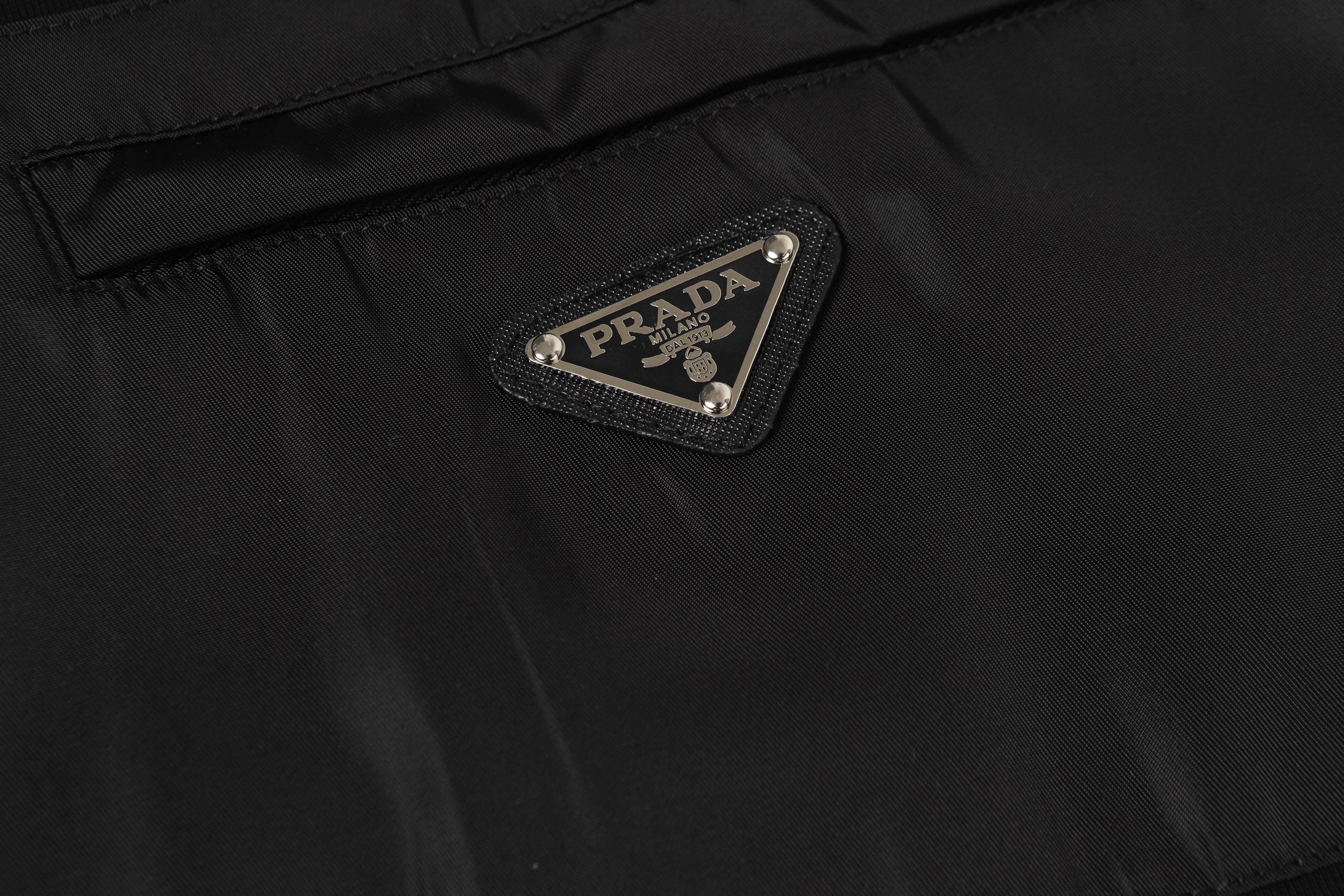 PRADA Essential Label Pocket T-Shirt – Black – Sizes M–3XL