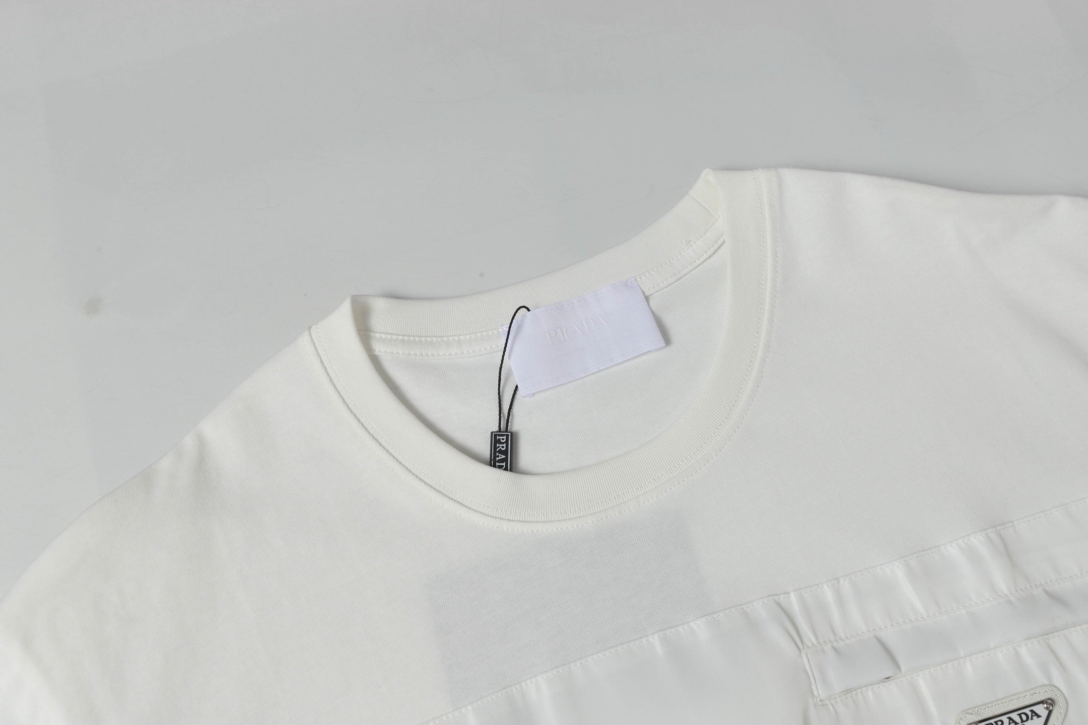 PRADA Essential Label Pocket T-Shirt – Black – Sizes M–3XL