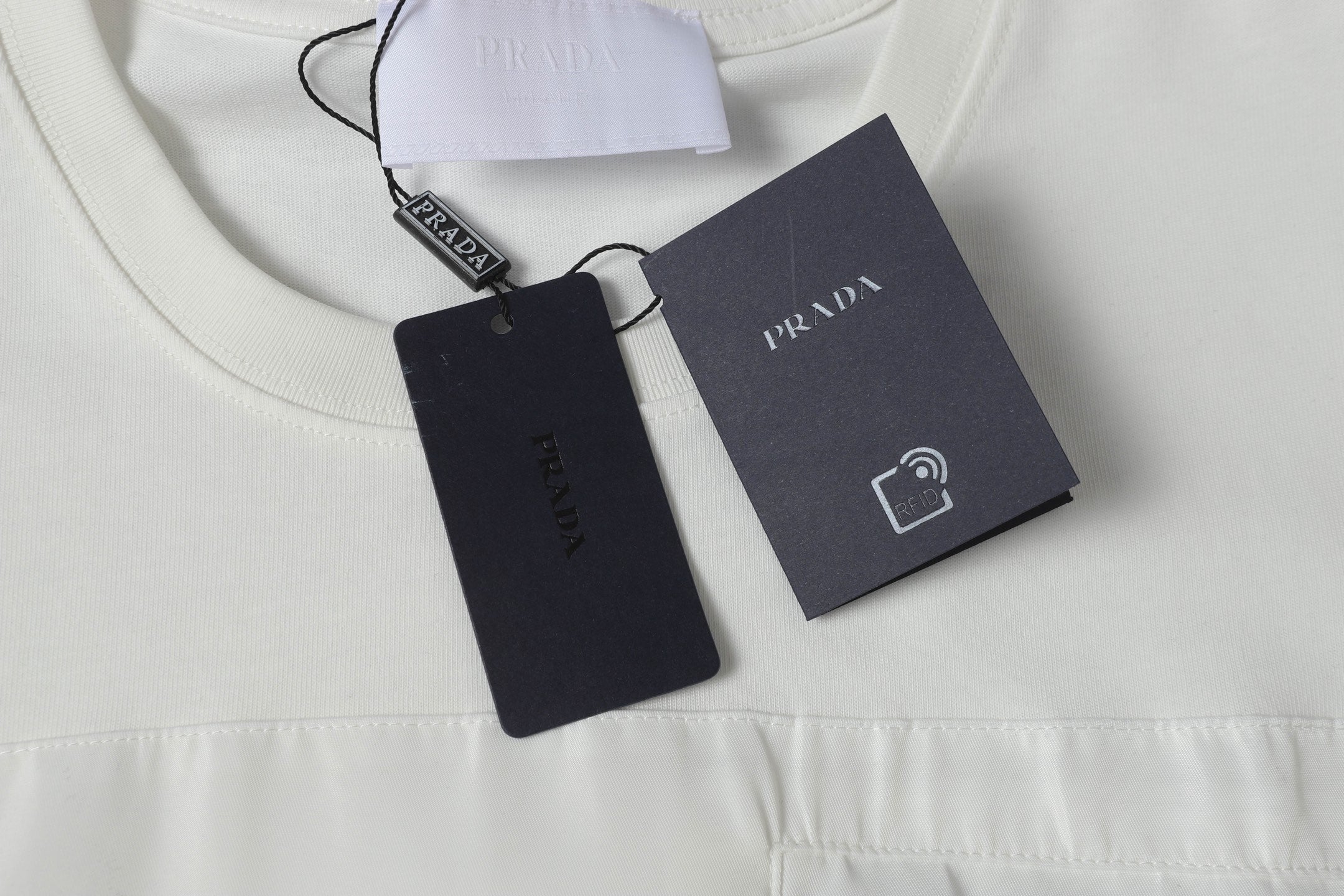 PRADA Essential Label Pocket T-Shirt – Black – Sizes M–3XL