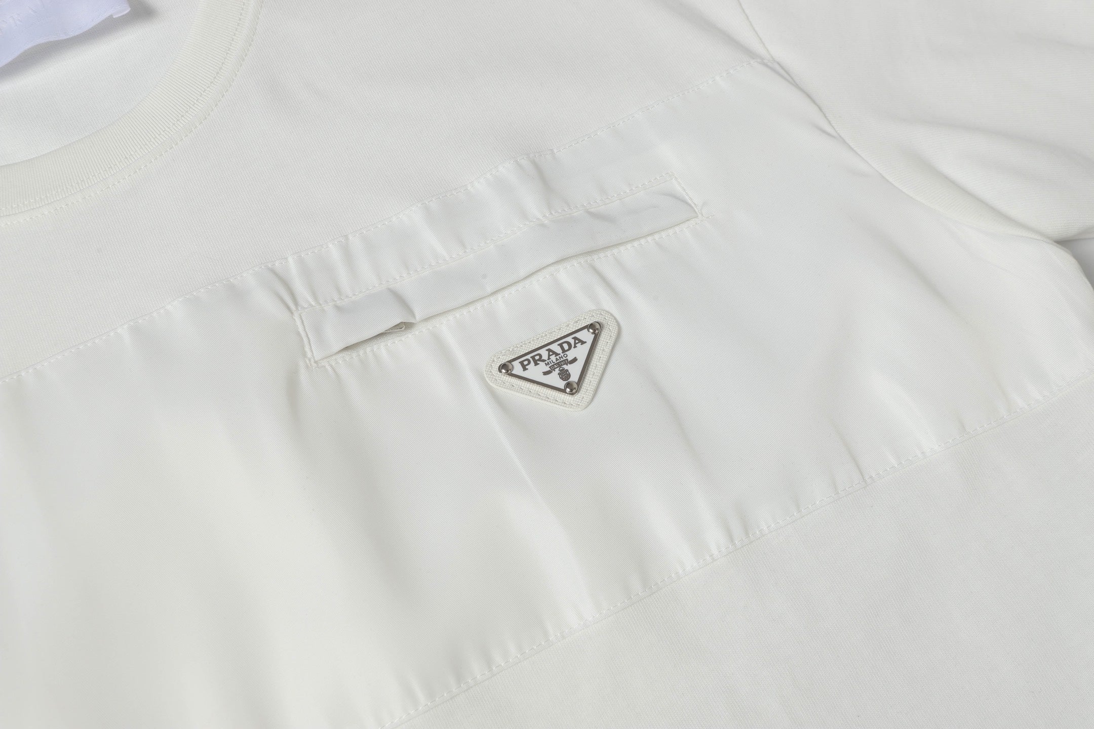 PRADA Essential Label Pocket T-Shirt – Black – Sizes M–3XL