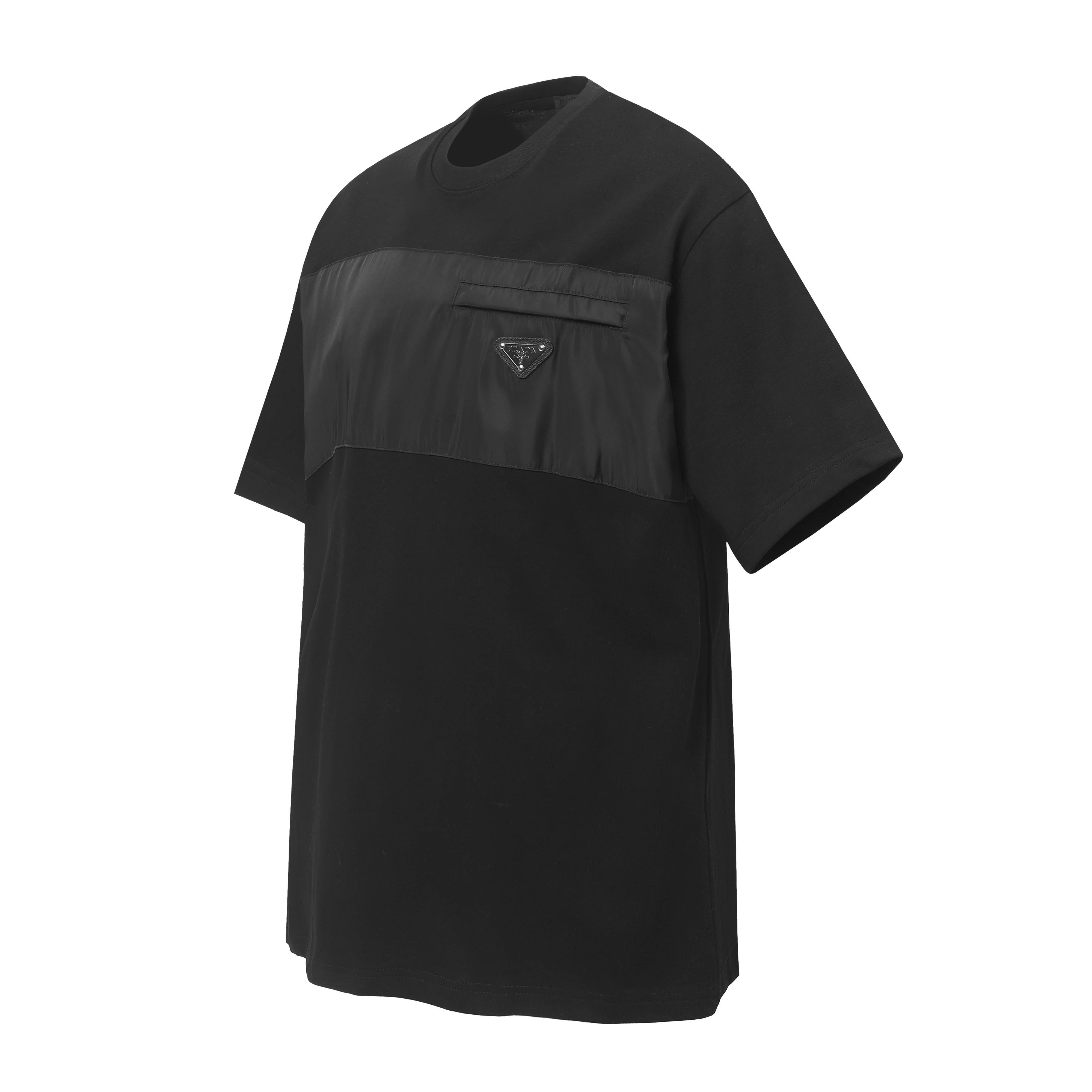 PRADA Essential Label Pocket T-Shirt – Black – Sizes M–3XL