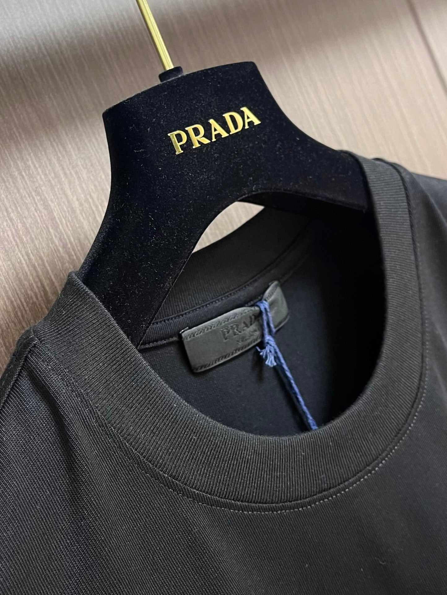 PRADA Triangle Logo Chest T-Shirt – Black/White – Sizes S–XXL