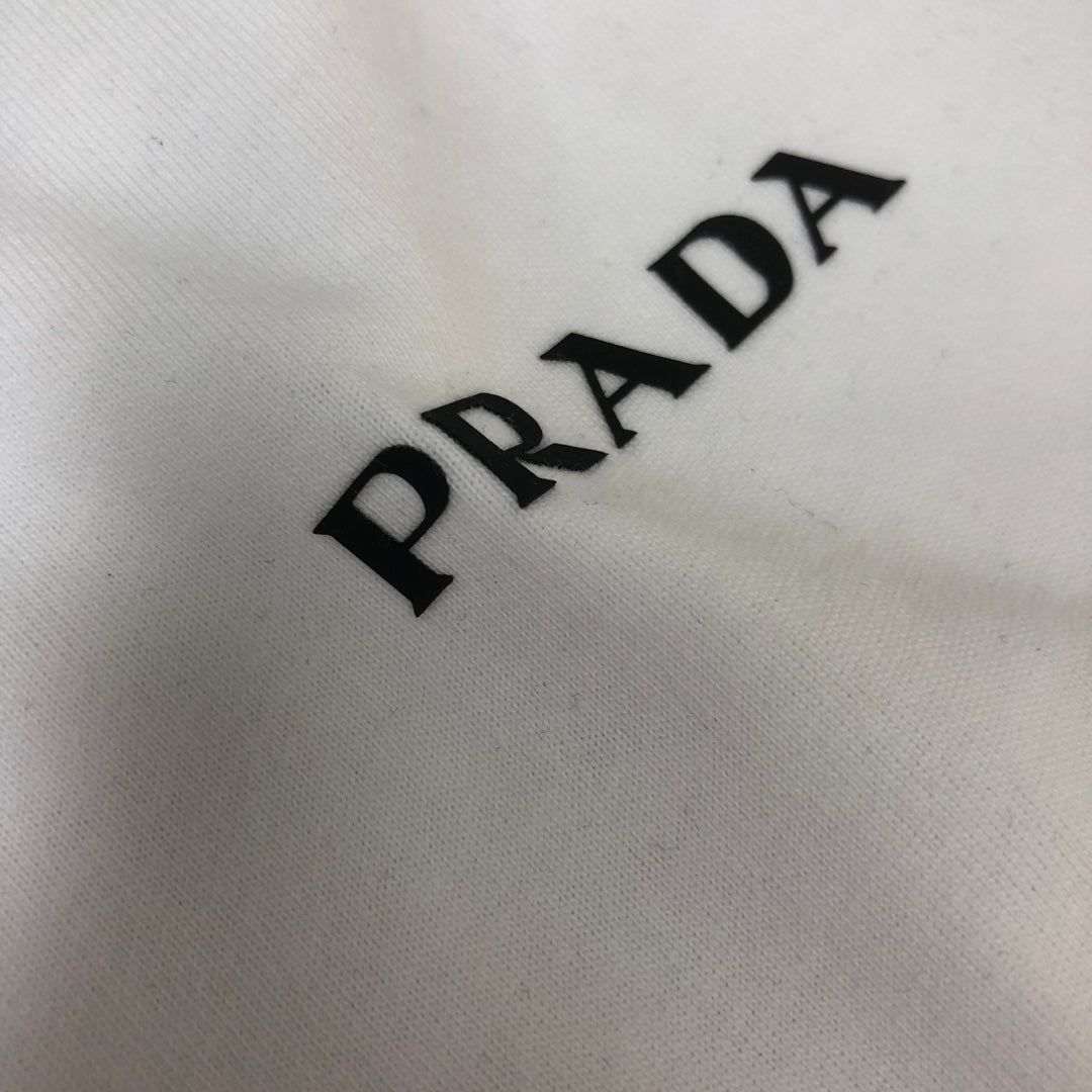 PRADA Logo Silicone Print T-Shirt – Black/White – Sizes S–XXL