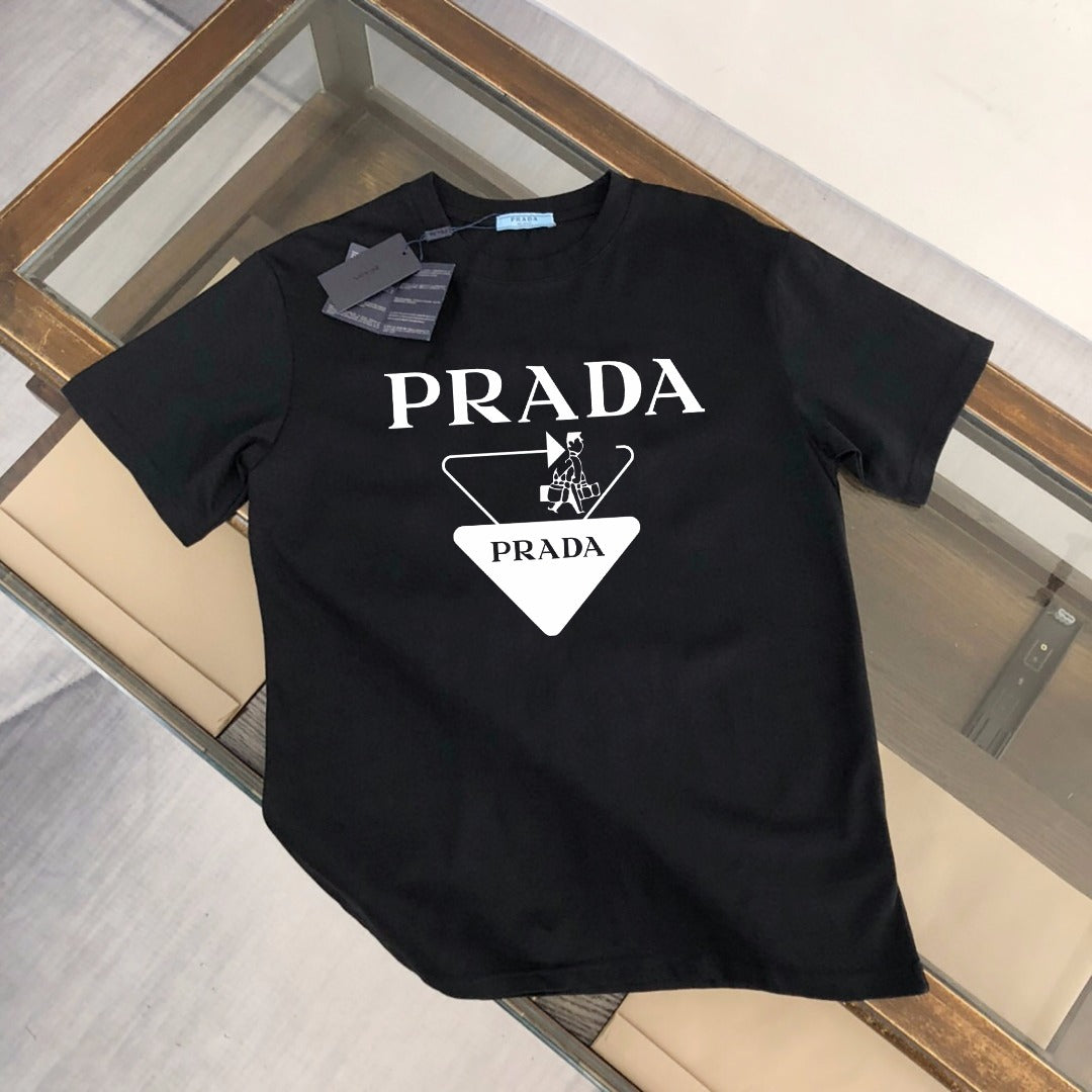 PRADA Logo Print Cotton T-Shirt – Sizes S–XL