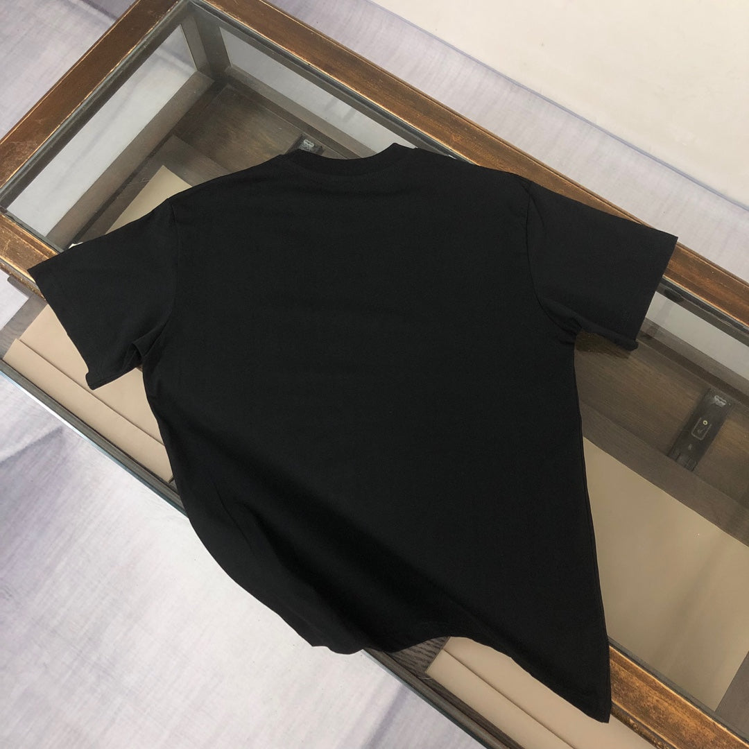 MONCLER New Couples’ Crewneck T-Shirt – 3D Logo Print – Premium Cotton – Sizes S–XL