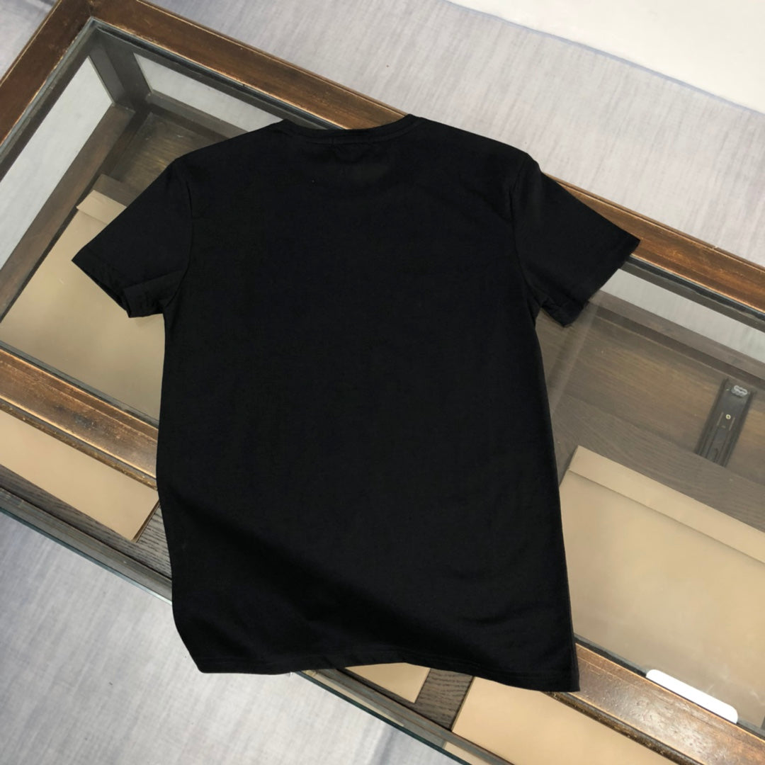 MONCLER Spring New Silky Cotton T-Shirt – Logo Print & Sleeve Patch – Slim Fit – Sizes M–3XL