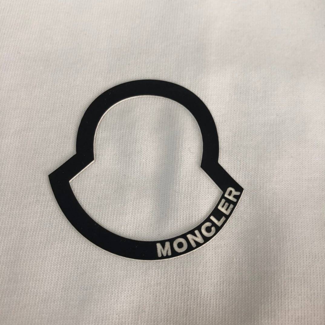 MONCLER Premium Cotton T-Shirt – 260g Custom Fabric – Sleeve Pocket Design – Sizes M–3XL