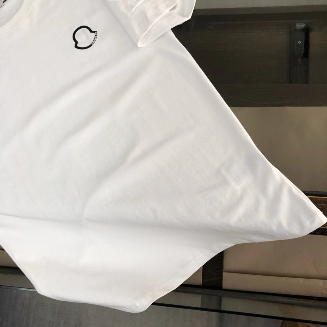 MONCLER Premium Cotton T-Shirt – 260g Custom Fabric – Sleeve Pocket Design – Sizes M–3XL