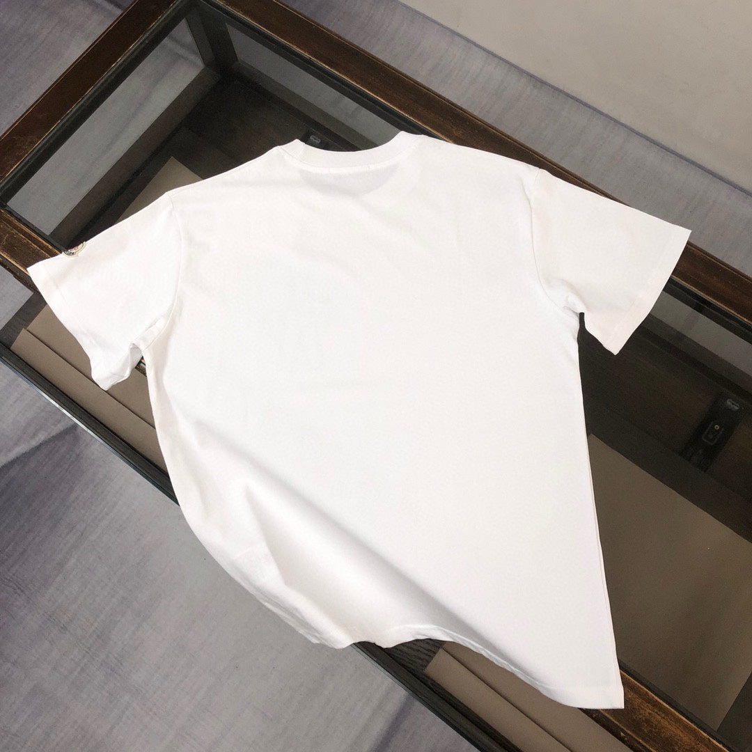 MONCLER Premium Cotton T-Shirt – 260g Custom Fabric – Sleeve Pocket Design – Sizes M–3XL