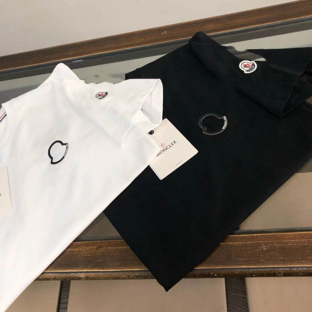 MONCLER Premium Cotton T-Shirt – 260g Custom Fabric – Sleeve Pocket Design – Sizes M–3XL