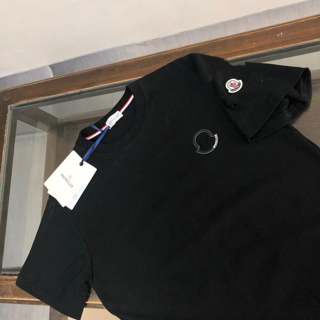 MONCLER Premium Cotton T-Shirt – 260g Custom Fabric – Sleeve Pocket Design – Sizes M–3XL