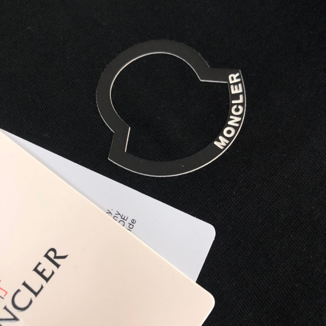 MONCLER Premium Cotton T-Shirt – 260g Custom Fabric – Sleeve Pocket Design – Sizes M–3XL