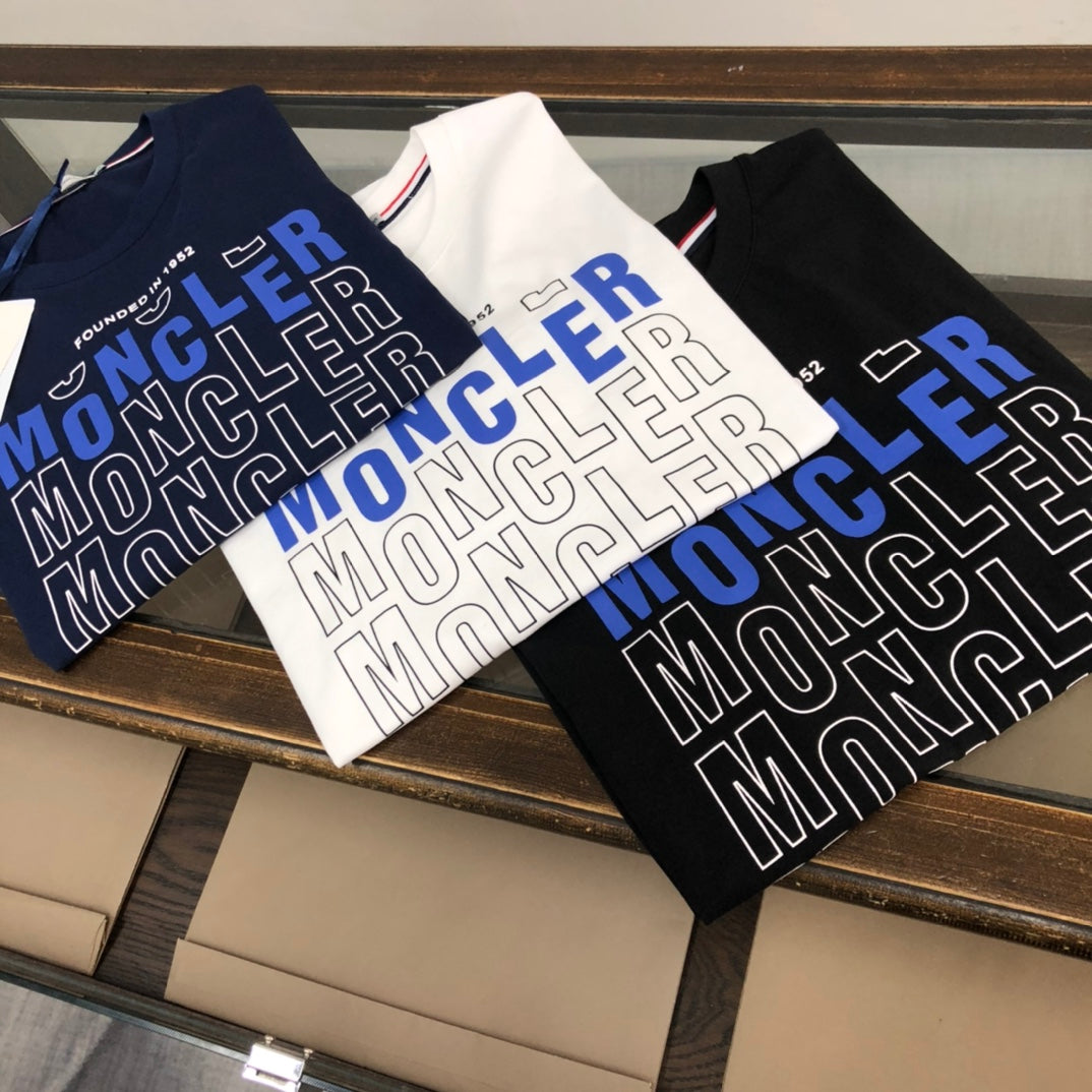 MONCLER Classic Logo Cotton T-Shirt – Premium Collection – Sizes M–3XL