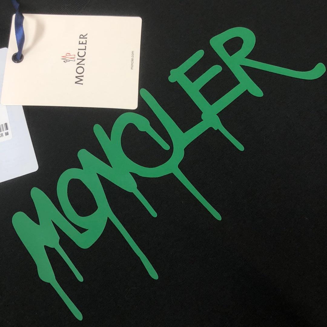 MONCLER Couple’s Cotton T-Shirt – 3D Logo Silicone Print – Sizes M–3XL