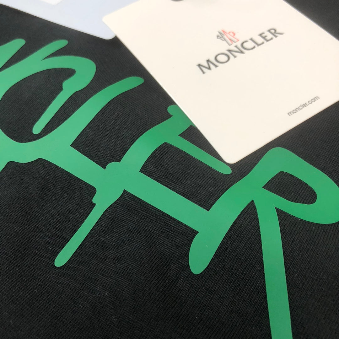 MONCLER Couple’s Cotton T-Shirt – 3D Logo Silicone Print – Sizes M–3XL