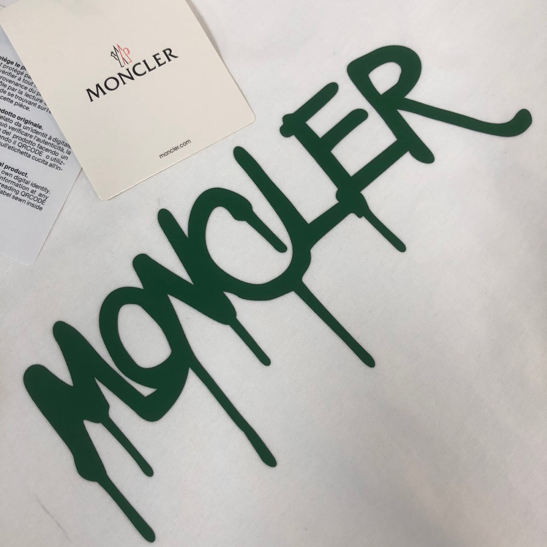 MONCLER Couple’s Cotton T-Shirt – 3D Logo Silicone Print – Sizes M–3XL