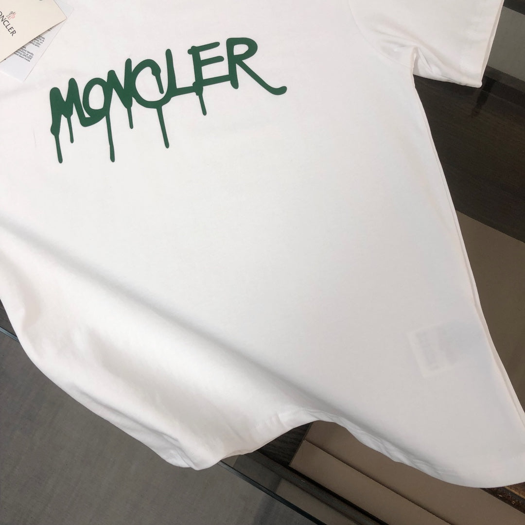 MONCLER Couple’s Cotton T-Shirt – 3D Logo Silicone Print – Sizes M–3XL