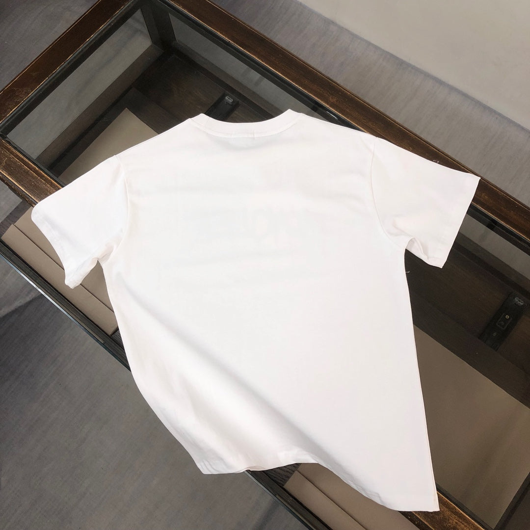MONCLER Couple’s Cotton T-Shirt – 3D Logo Silicone Print – Sizes M–3XL