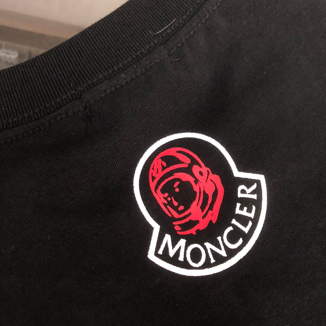 MONCLER Couple’s Cotton T-Shirt – Contrast Silicone Logo Print – Sizes S–XL
