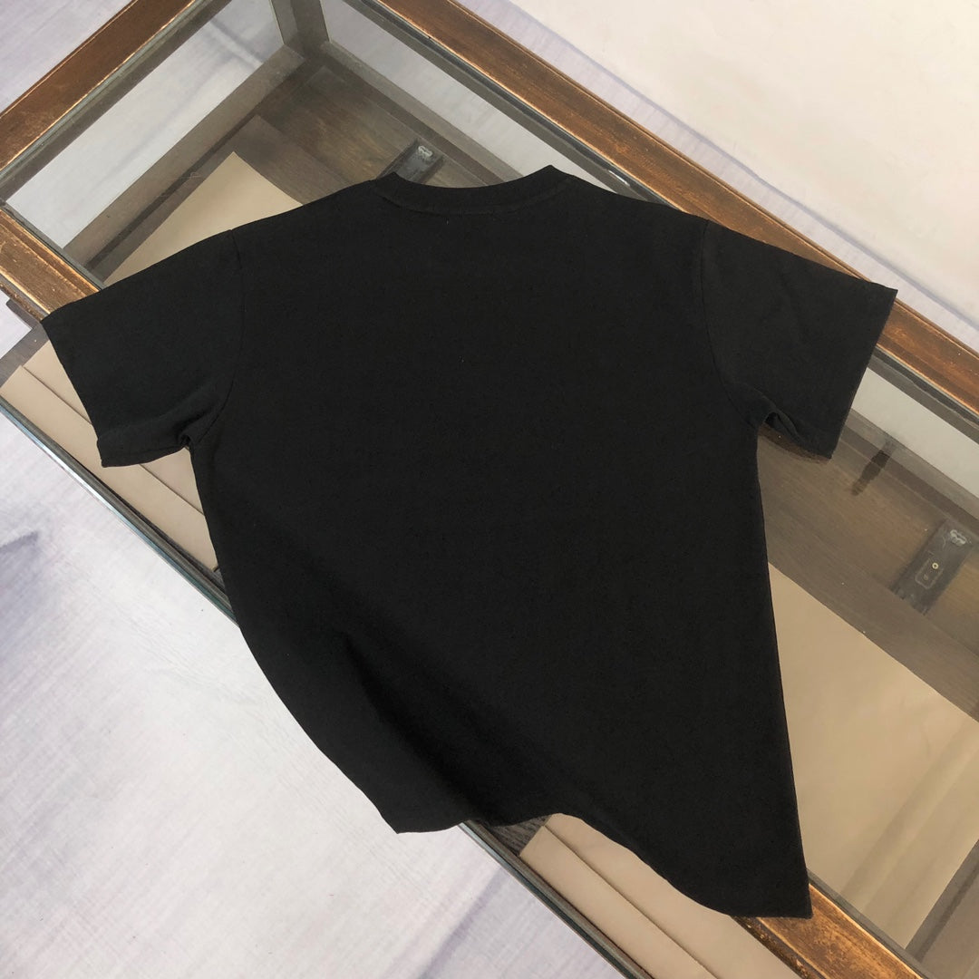 MONCLER Couple’s Cotton T-Shirt – Contrast Silicone Logo Print – Sizes S–XL