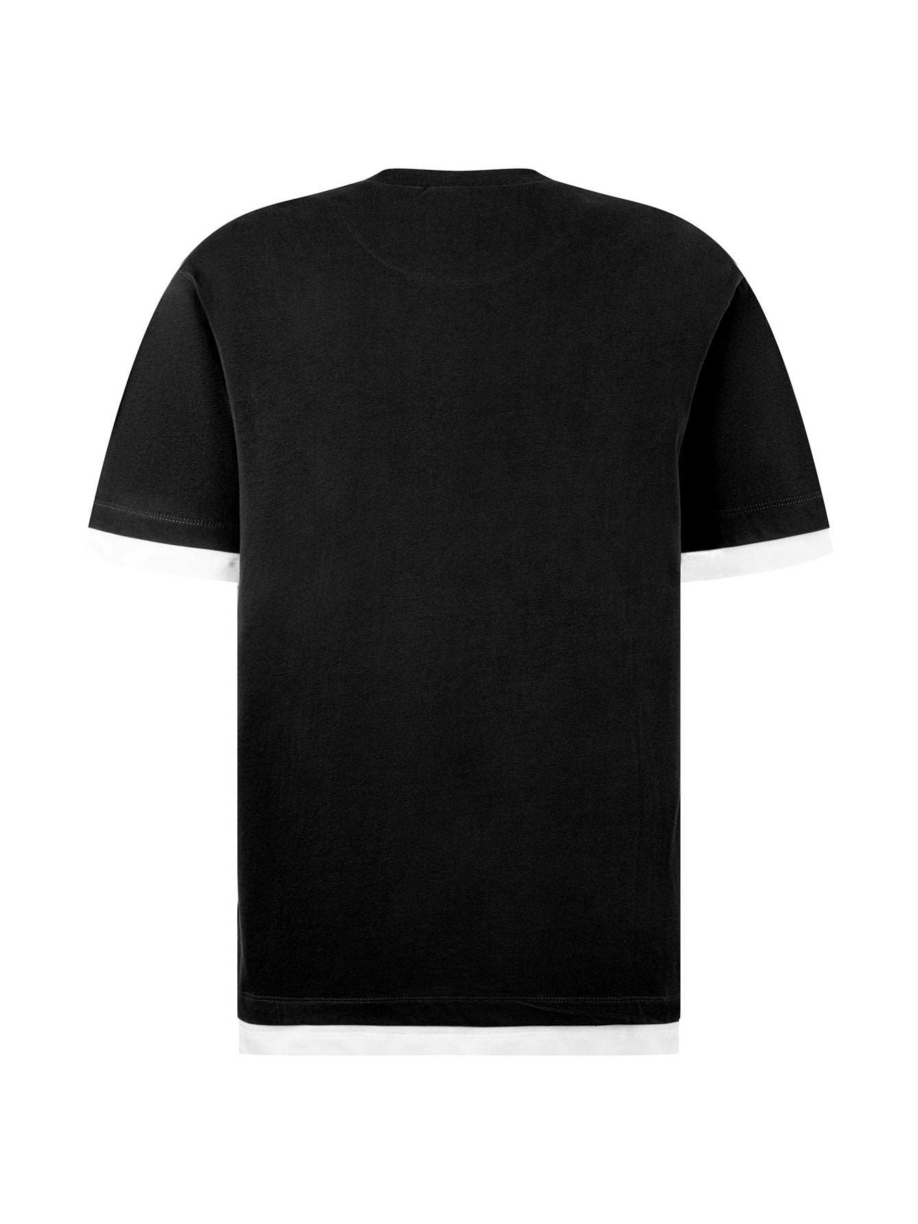 PRADA 2025 Dual-Layer Effect Triangle Logo Patch T-Shirt | S–XL