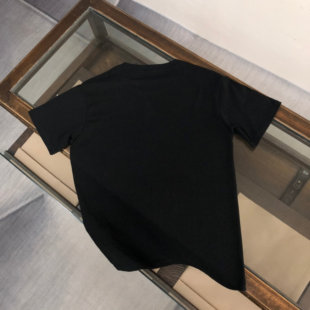 MONCLER Pure Cotton T-Shirt – 260g Custom Fabric – Embossed Logo Print – Sizes S–XL