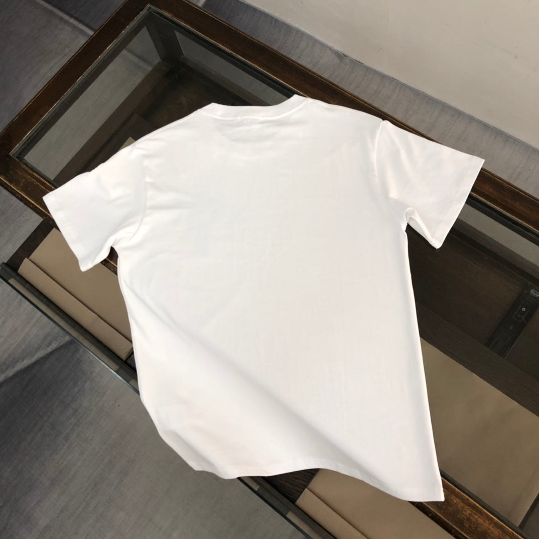 MONCLER Pure Cotton T-Shirt – 260g Custom Fabric – Embossed Logo Print – Sizes S–XL