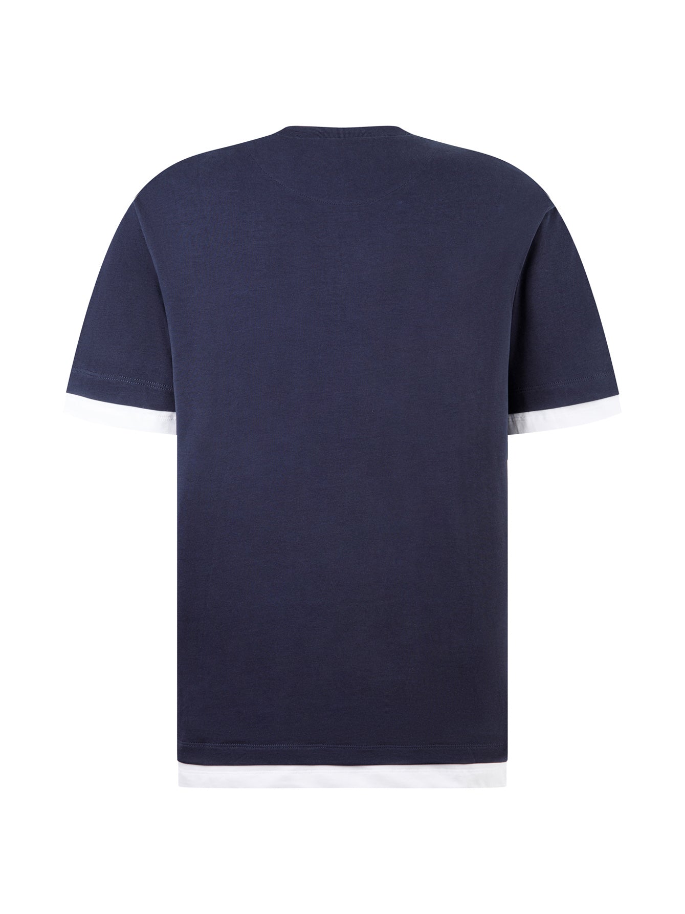 PRADA 2025 Dual-Layer Effect Triangle Logo Patch T-Shirt | S–XL
