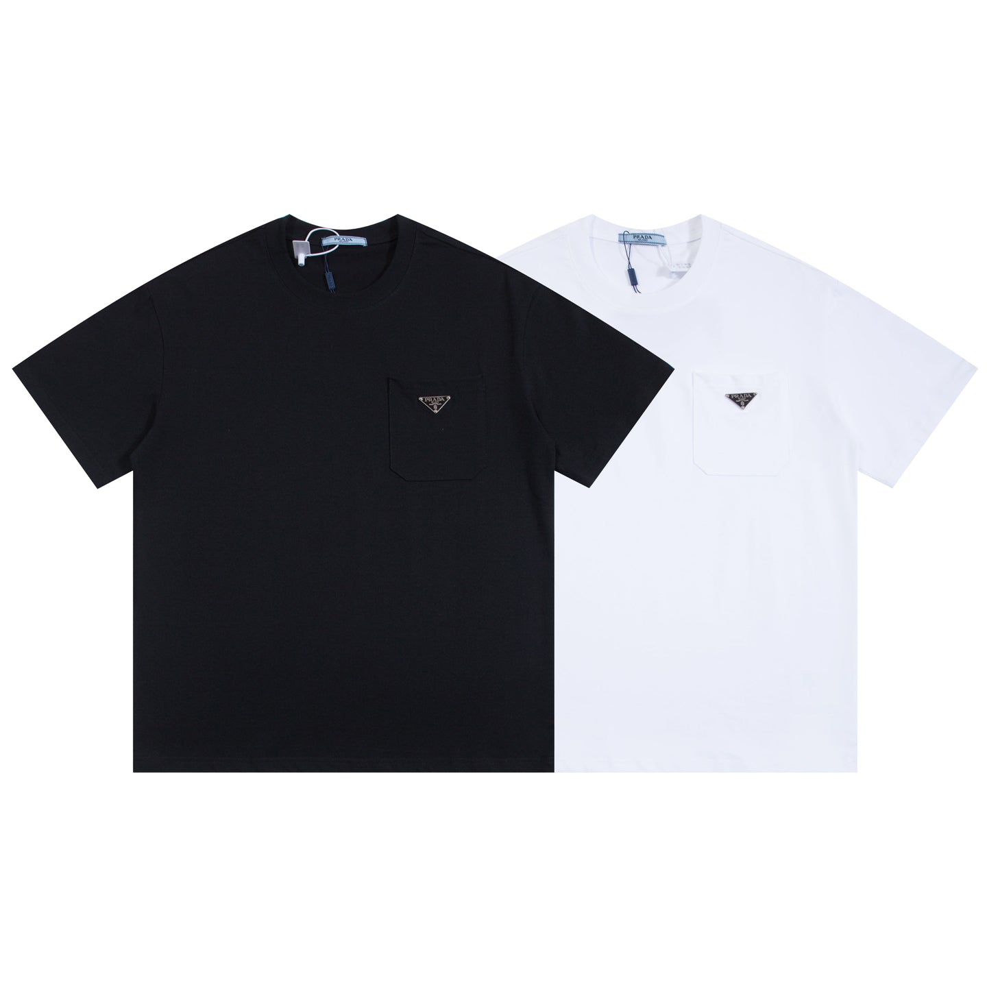 PRADA Triangle Logo Pocket Cotton T-Shirt | S–XXL