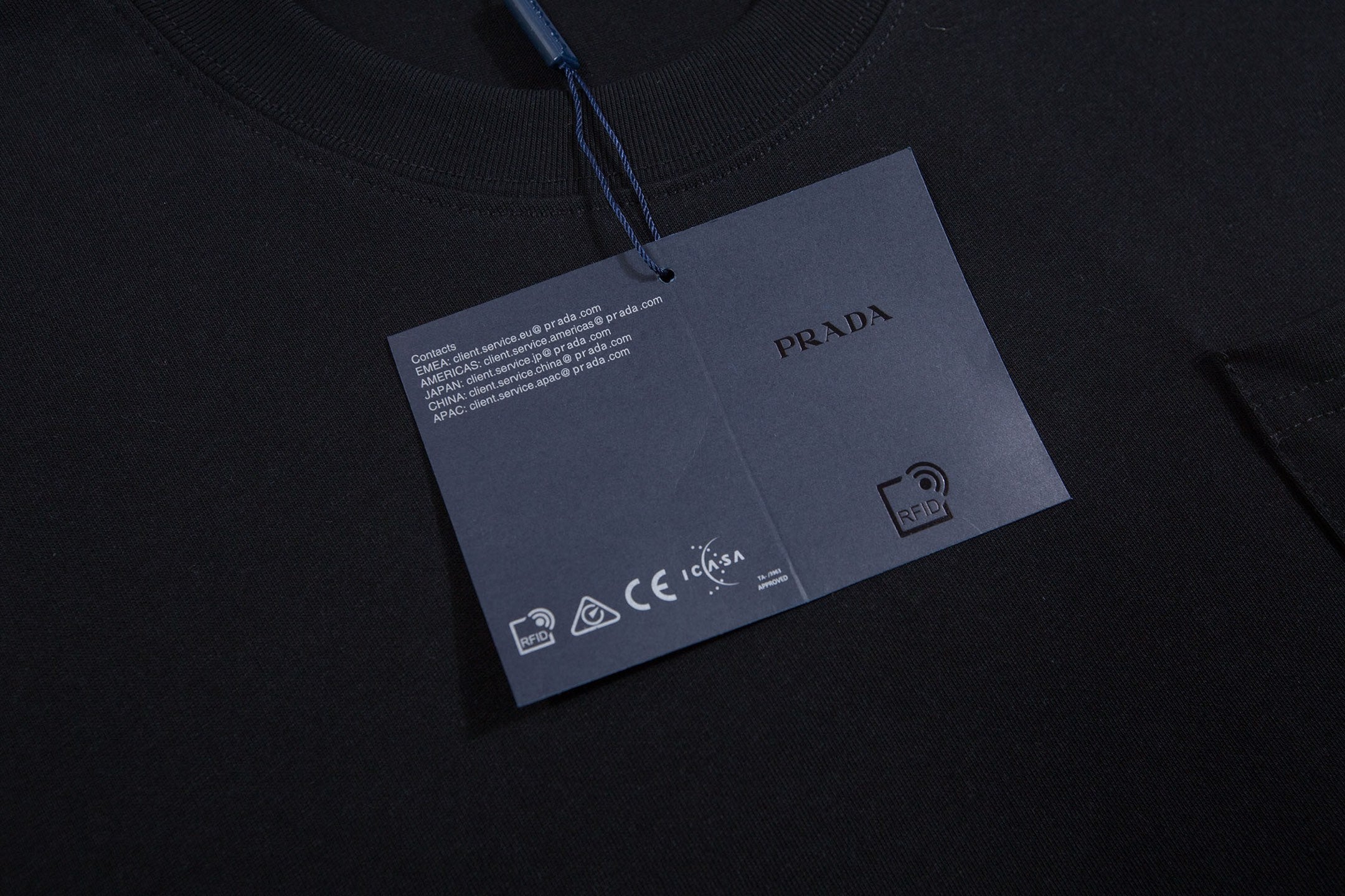 PRADA Triangle Logo Pocket Cotton T-Shirt | S–XXL