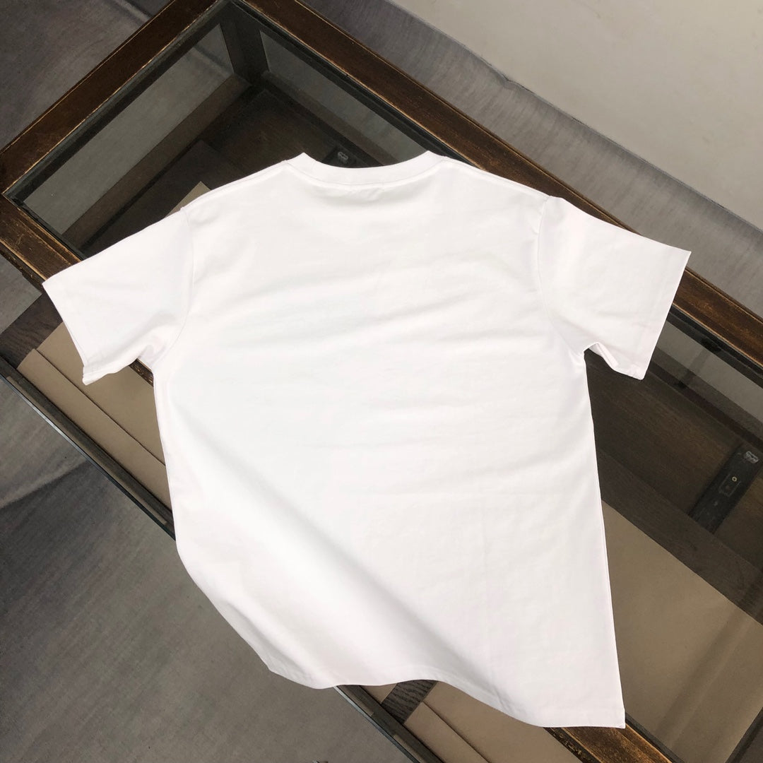 MONCLER Pure Cotton T-Shirt – 260g Custom Fabric – Embossed Logo Print – Sizes S–XL