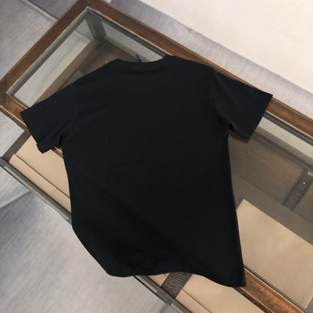 MONCLER Pure Cotton T-Shirt – 260g Custom Fabric – Velvet “M” Logo – Sizes S–XL