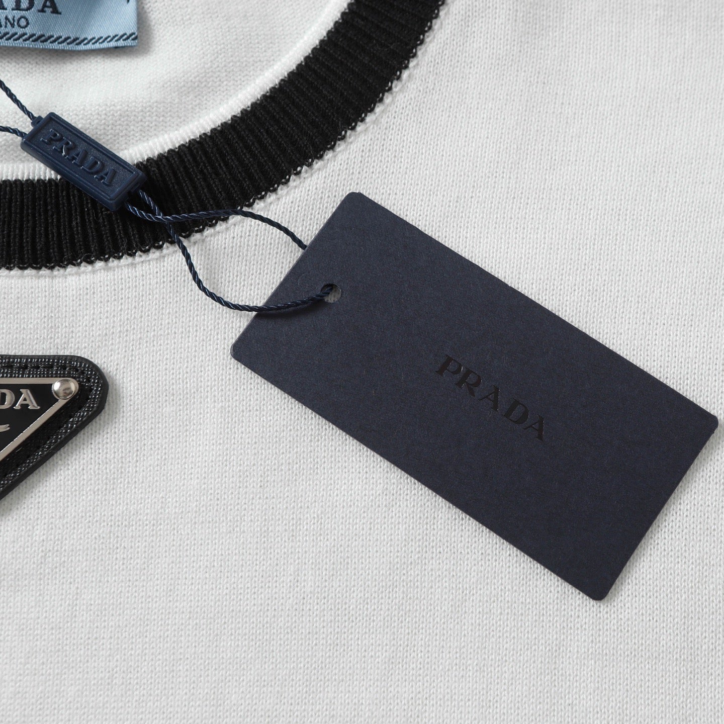 PRADA Knitted Crewneck Cotton T-Shirt | XS–L