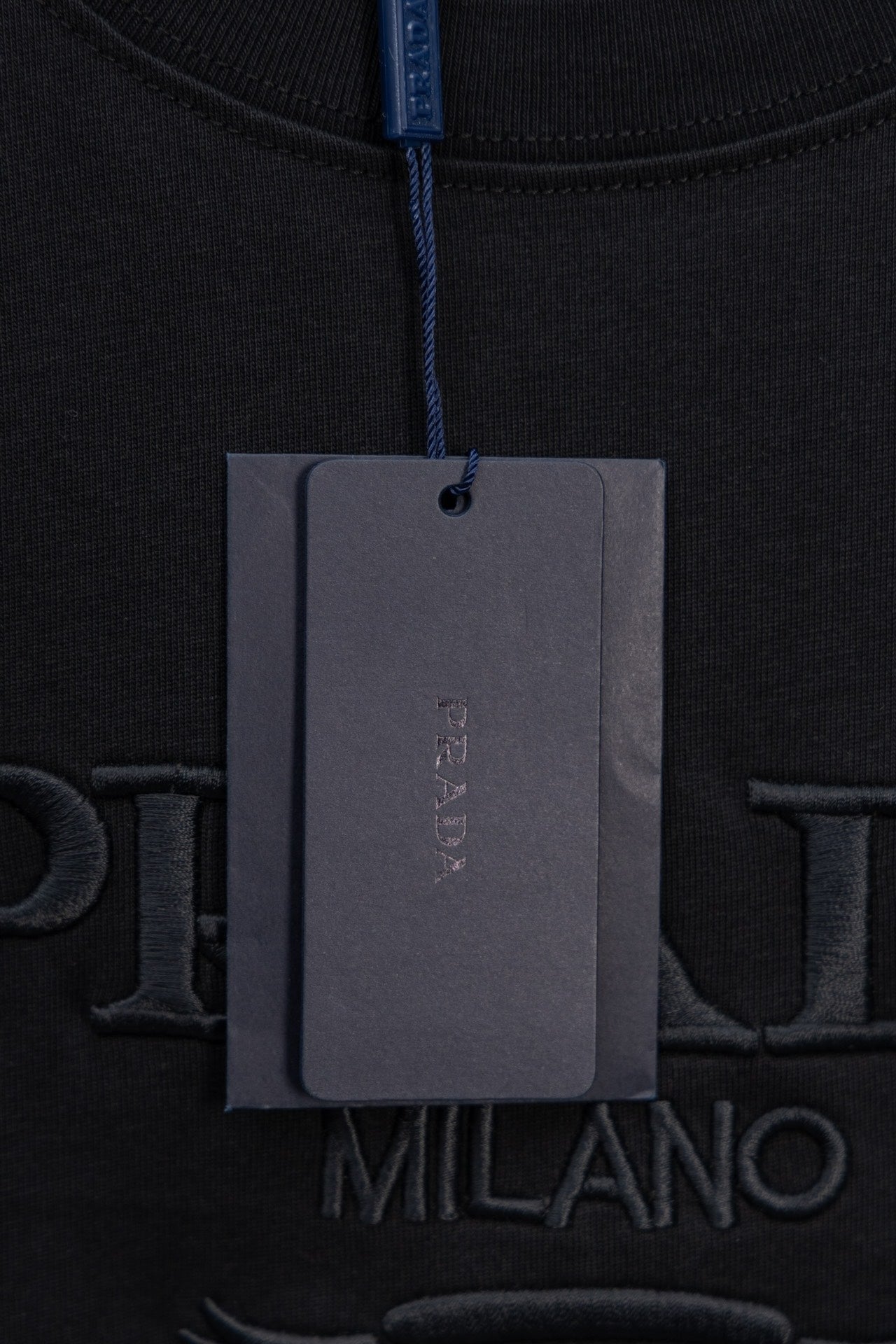 PRADA 2024SS Letter Logo 3D Embroidery T-Shirt | XS–L