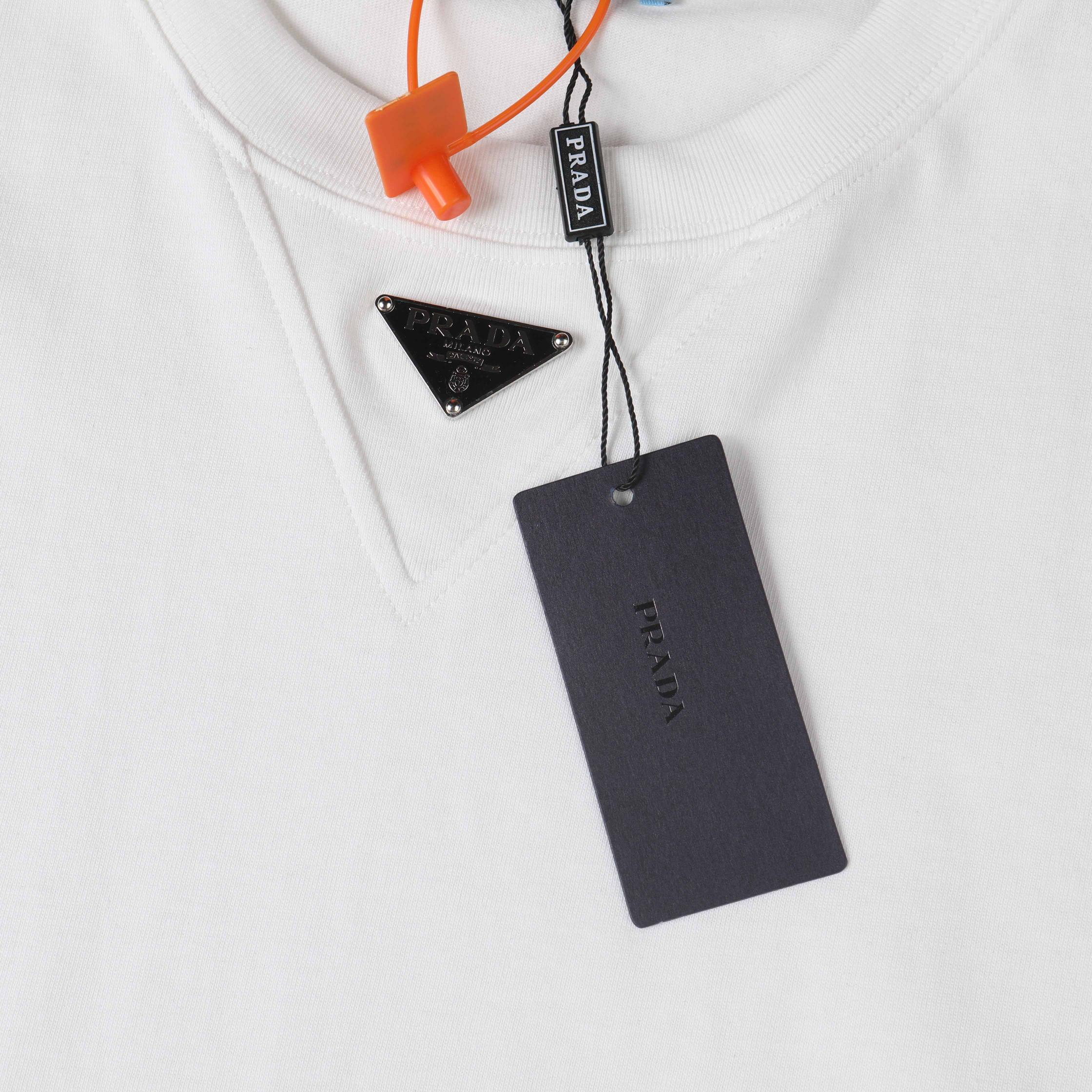 PRADA 2024 SS Triangle Logo T-Shirt | S–XL