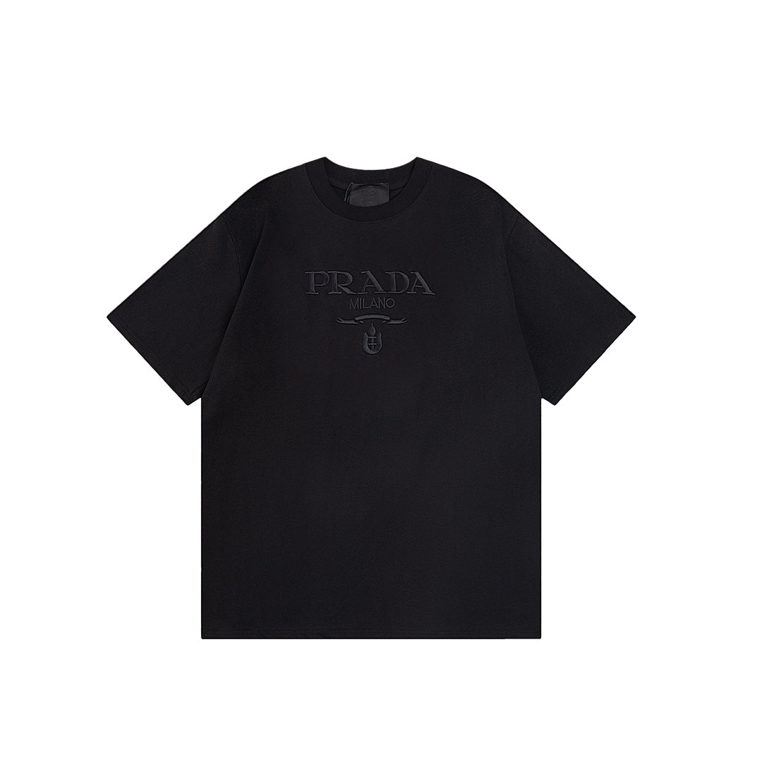 PRADA 2024 SS Embroidered Logo T-Shirt | XS–L