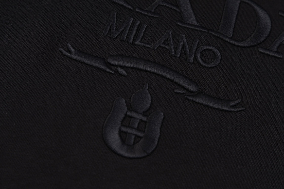 PRADA 2024 SS Embroidered Logo T-Shirt | XS–L