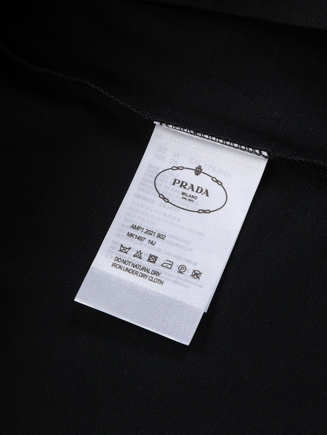 PRADA 25SS Oversized Embroidered Logo T-Shirt with Metal Triangle Badge | S–XL