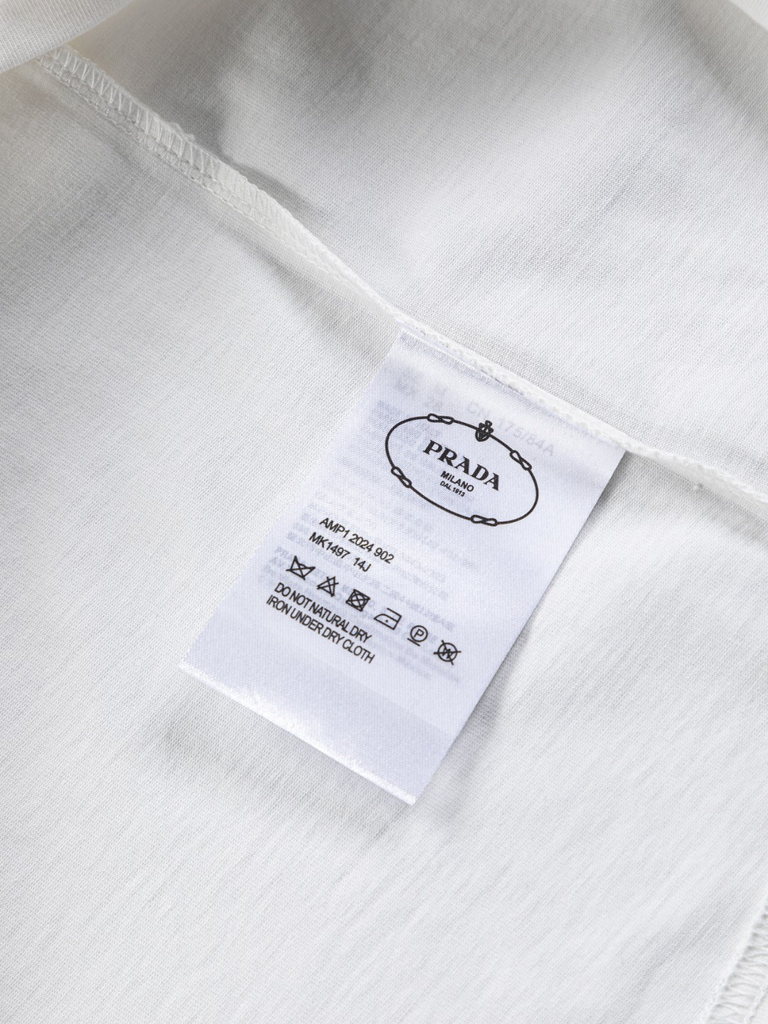 PRADA 25SS Oversized Embroidered Logo T-Shirt with Metal Triangle Badge | S–XL