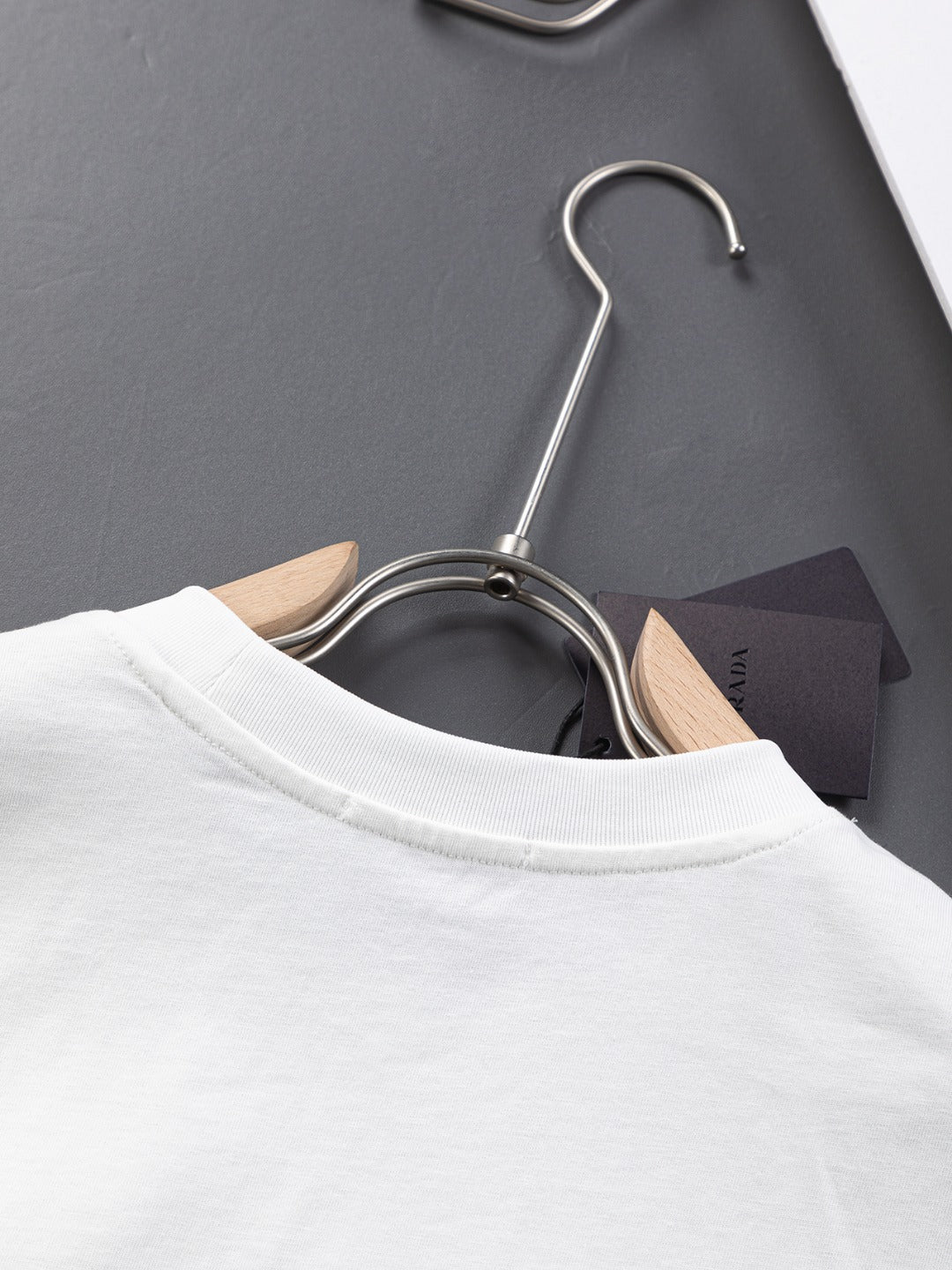 PRADA 25SS Oversized Embroidered Logo T-Shirt with Metal Triangle Badge | S–XL