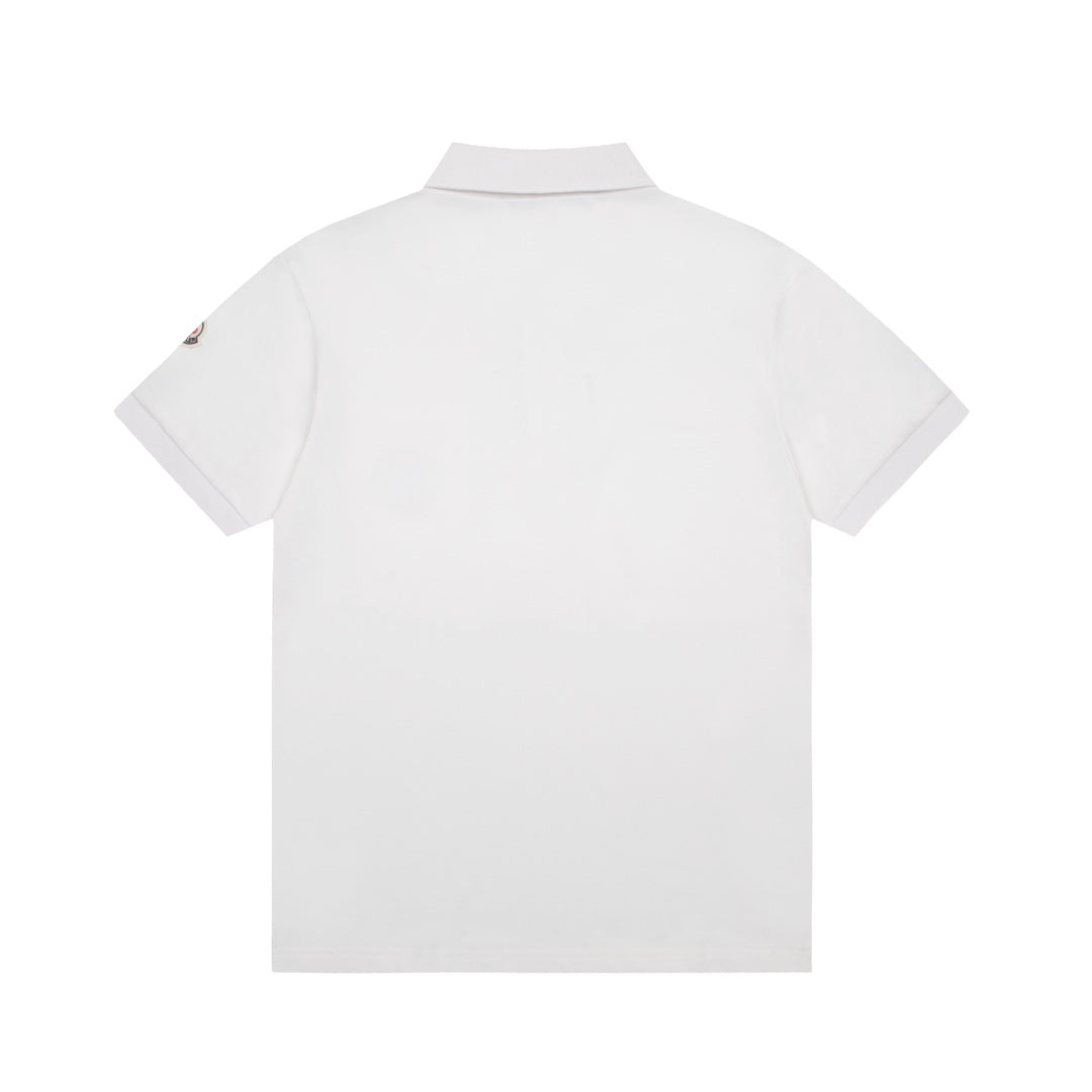 MONCLER Polo Shirt – Premium Piqué Cotton – Summer New Collection – White – Sizes M–3XL