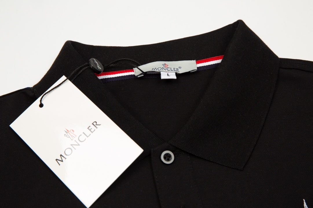 MONCLER Polo Shirt – Premium Piqué Cotton – Summer New Collection – White – Sizes M–3XL