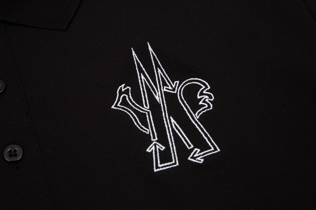 MONCLER Polo Shirt – Premium Piqué Cotton – Summer New Collection – White – Sizes M–3XL