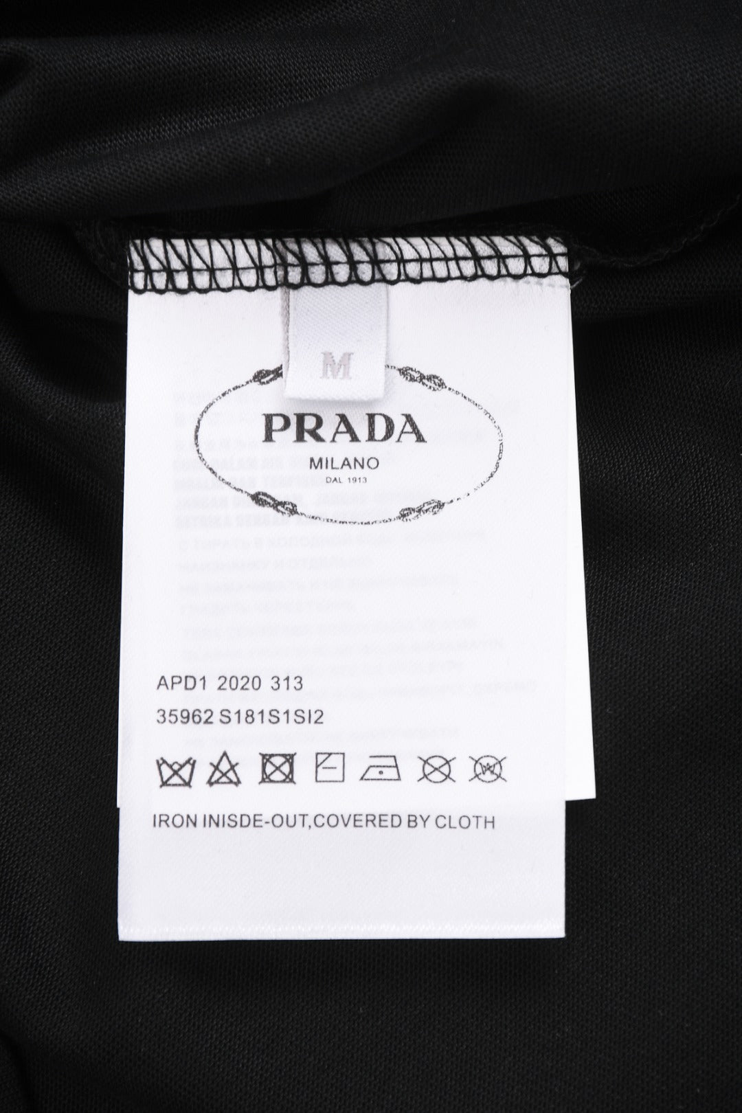PRADA 25SS Classic Embossed Triangle Logo T-Shirt | XS–L