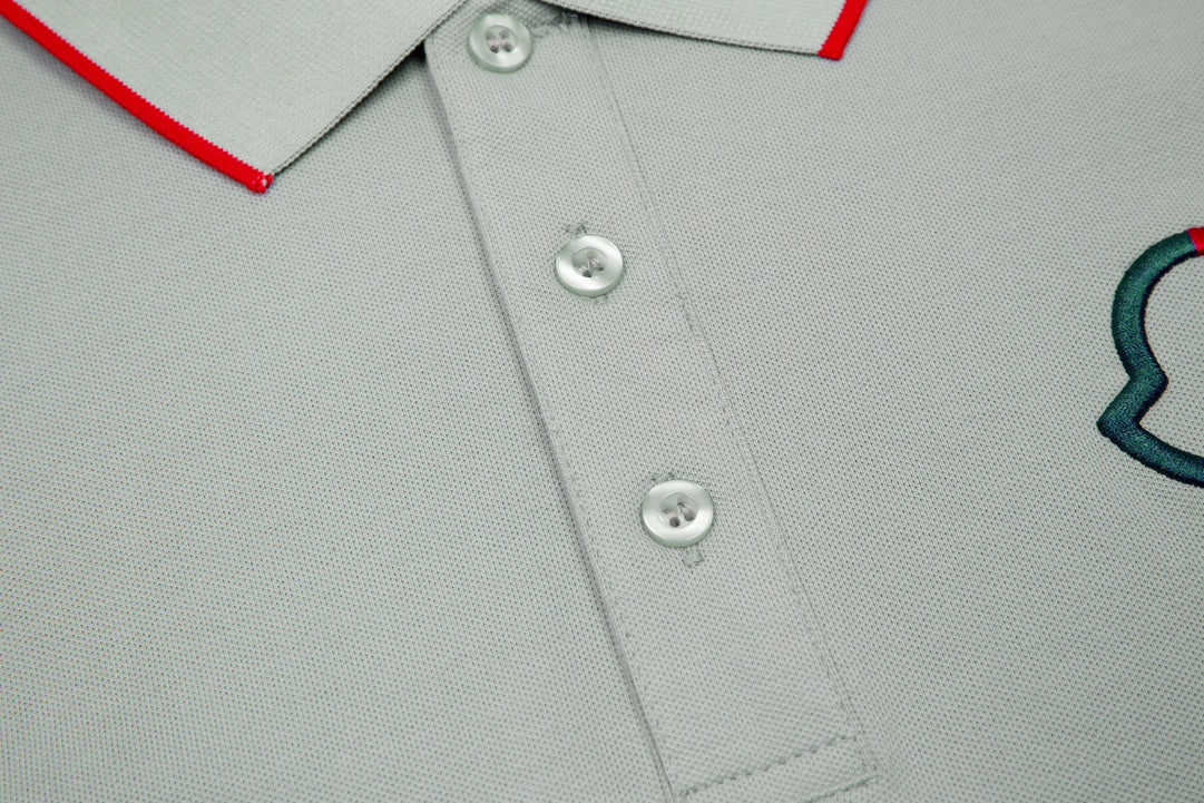 MONCLER Polo Shirt – Premium Piqué Cotton – Summer New Collection – White – Sizes M–3XL