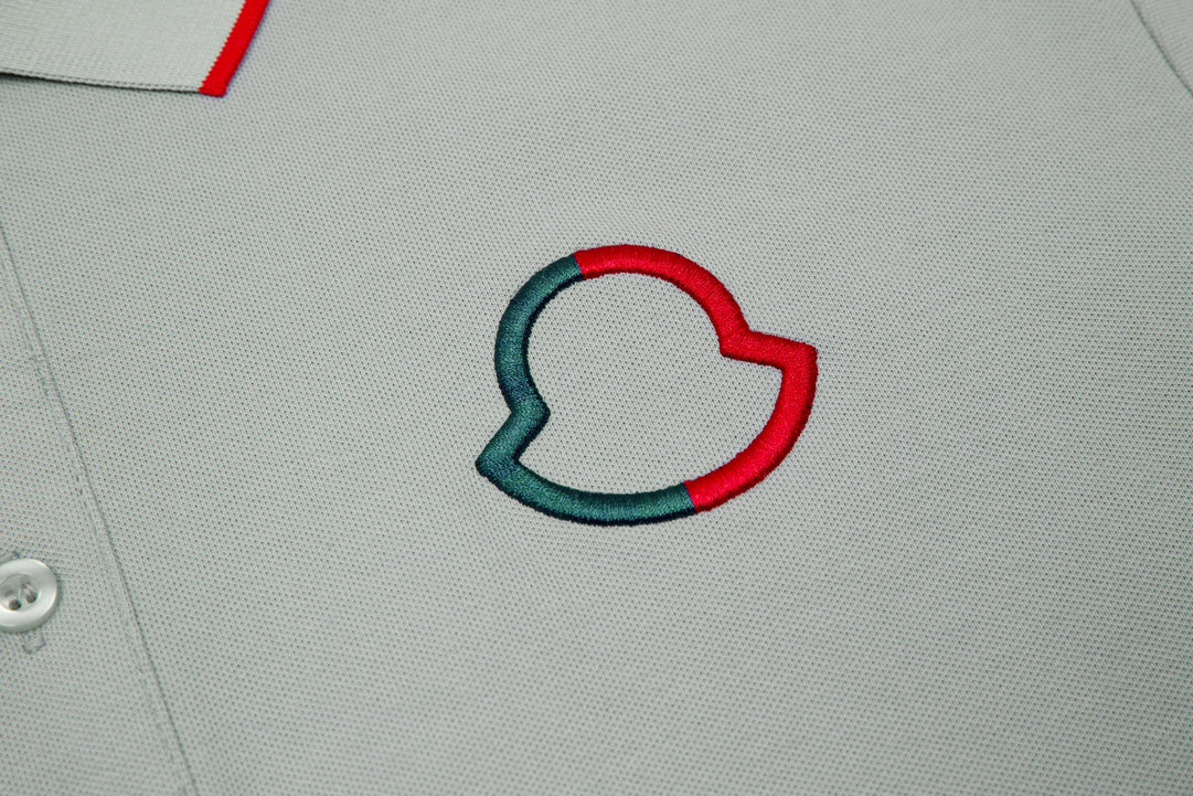 MONCLER Polo Shirt – Premium Piqué Cotton – Summer New Collection – White – Sizes M–3XL