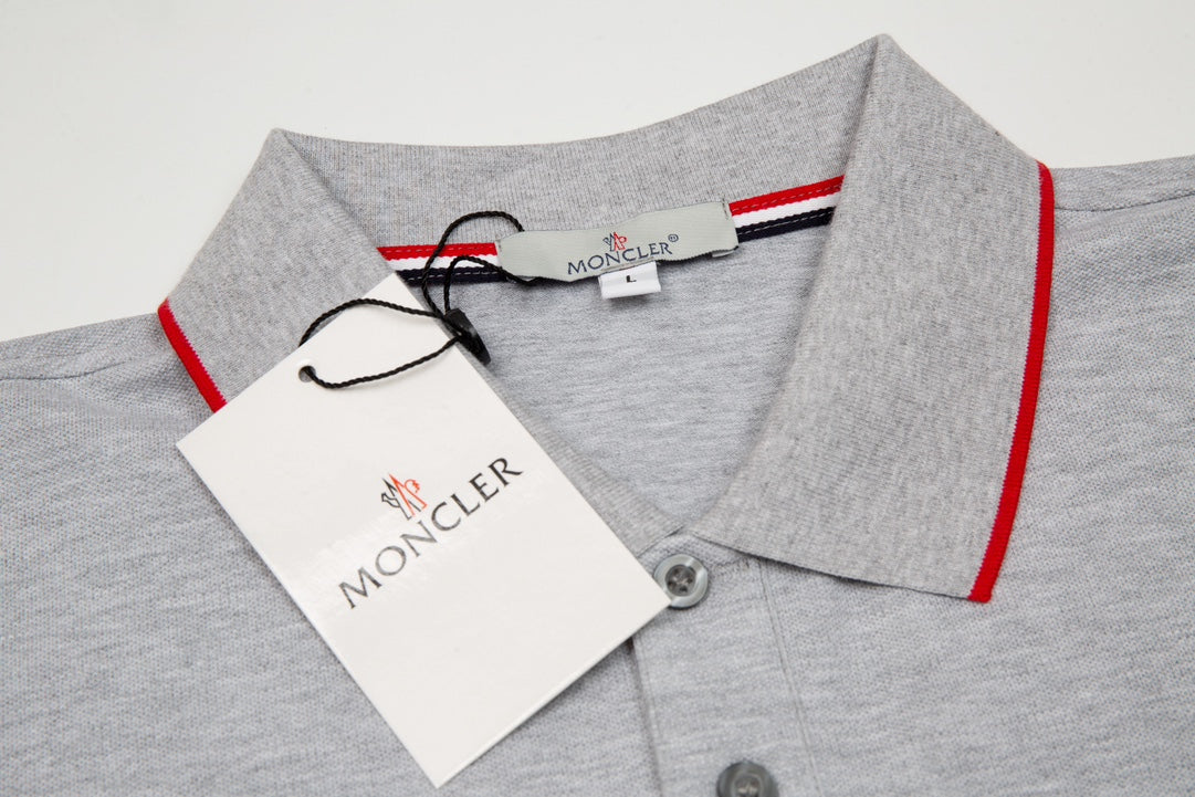 MONCLER Polo Shirt – Premium Piqué Cotton – Summer New Collection – White – Sizes M–3XL